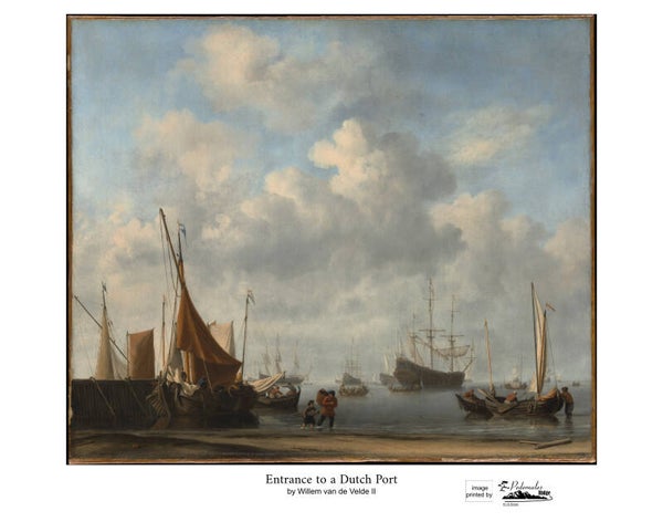 "Entrance to a Dutch Port" by Willem van de Velde II 11x14 reproduction print