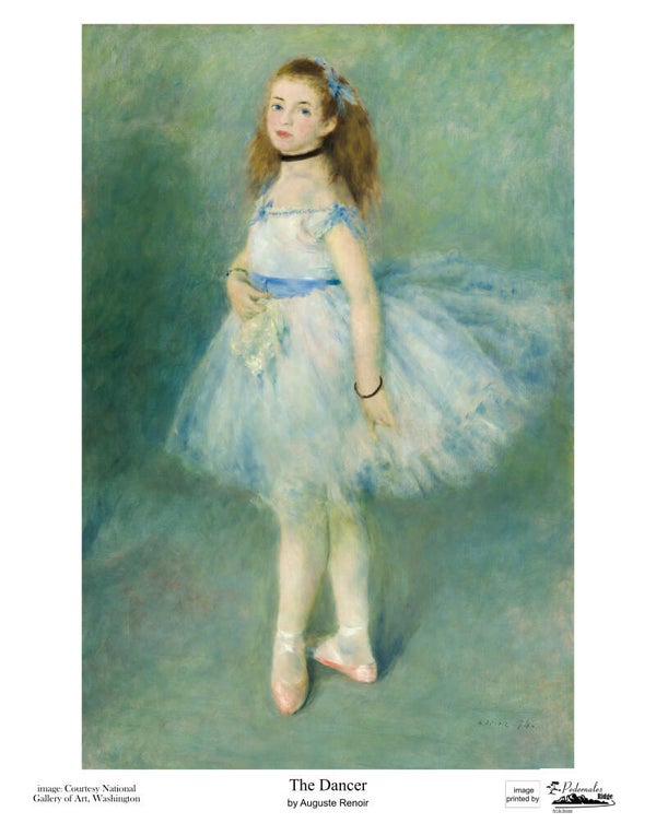 "The Dancer" by Auguste Renoir - 11x14 reproduction print