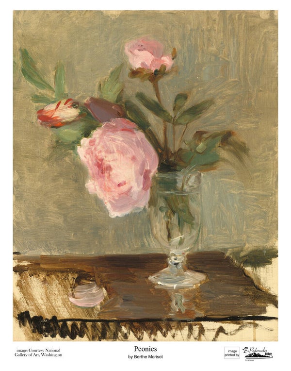 "Peonies" by Berthe Morisot - 11x14 reproduction print