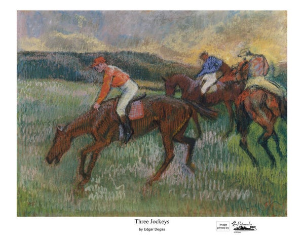 "Three Jockeys" by Edgar Degas - 11x14 reproduction print