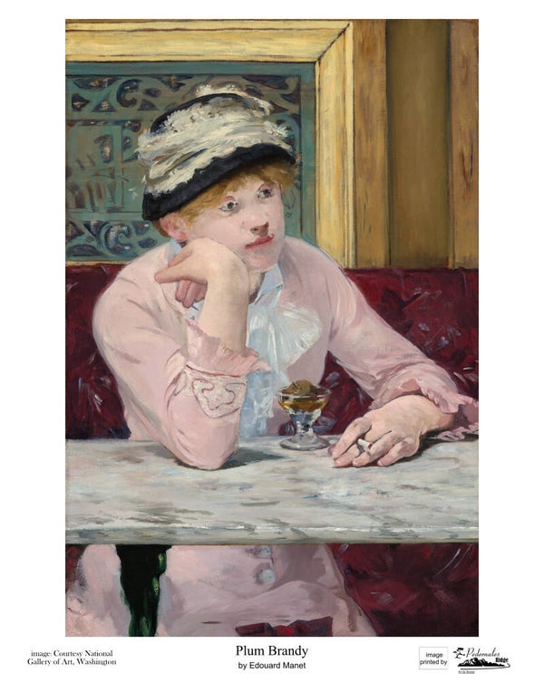 "Plum Brandy" by Edouard Manet - 11x14 reproduction print