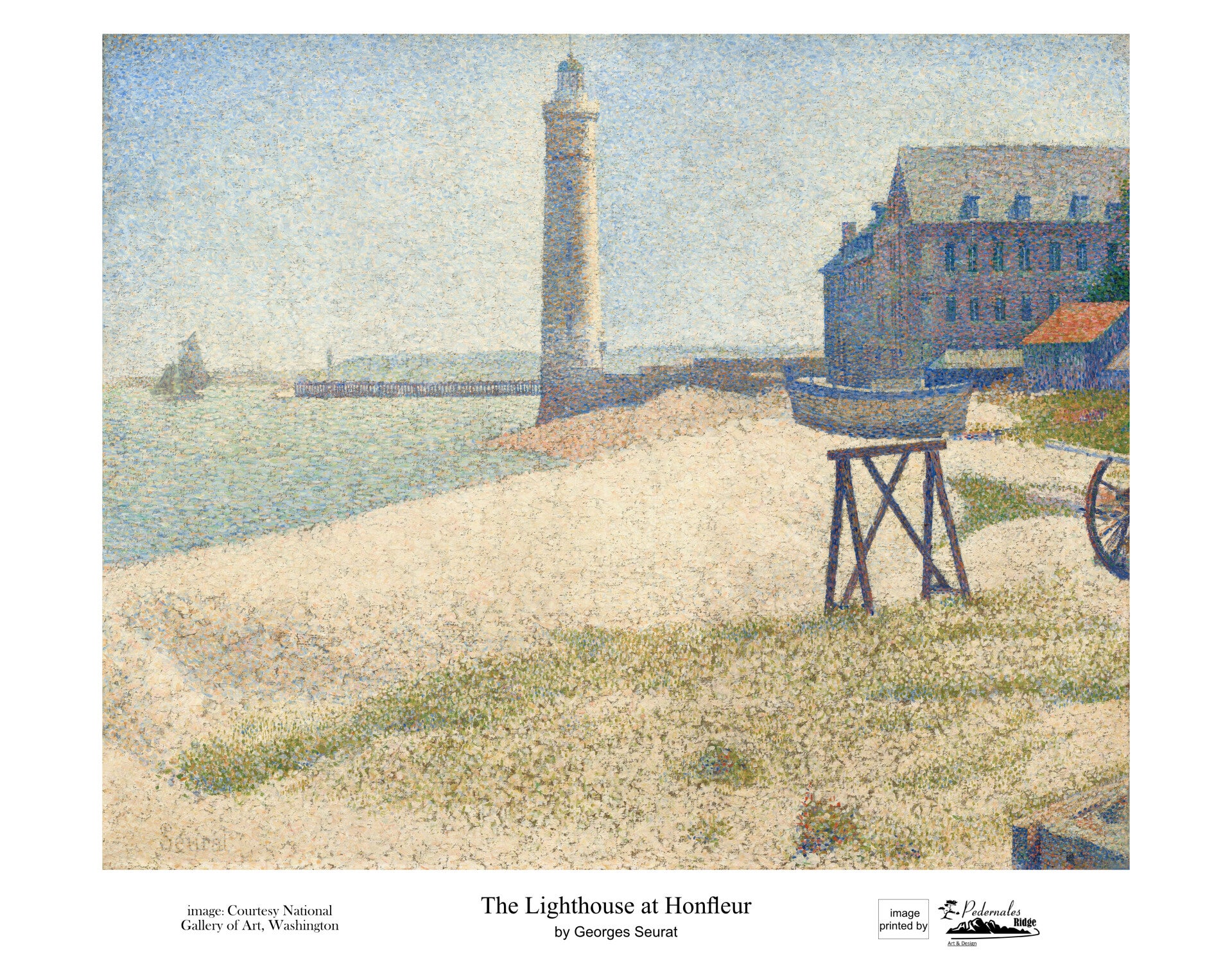 "The Lighthouse at Honfleur" by Georges Seurat - 11x14 reproduction print