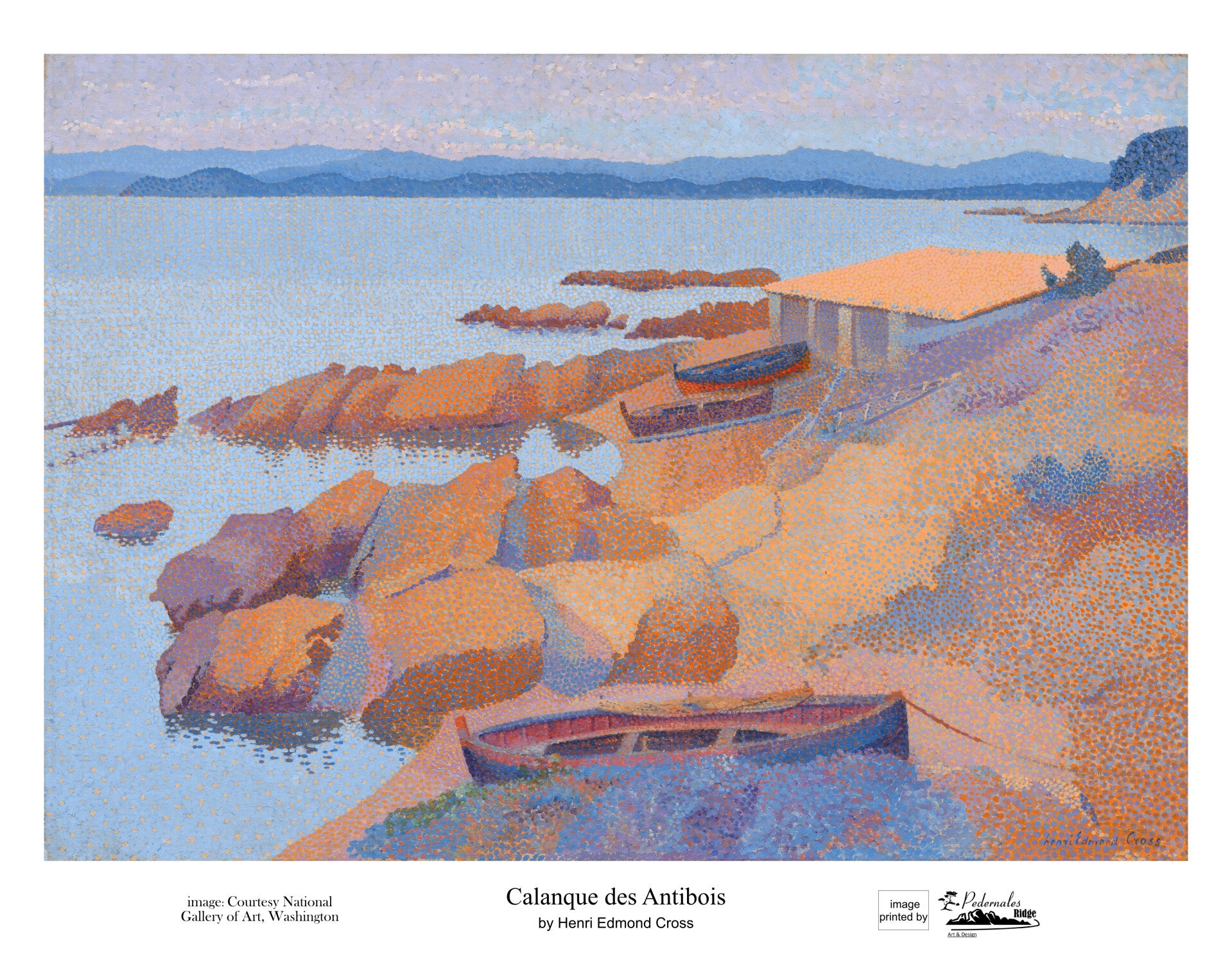 "Calanque des Antibois" by Henri Edmond Cross - 11x14 reproduction print