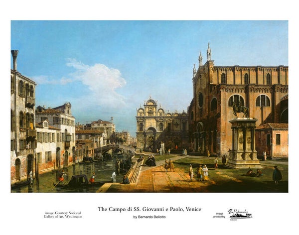 "The Campo di SS. Giovanni e Paolo, Venice" by Bernardo Bellotto - 11x14 reproduction print