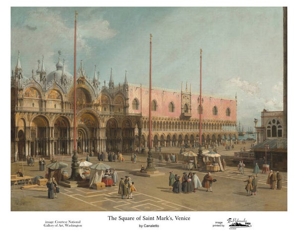 "The Square of Saint Mark's, Venice" by Canaletto - 11x14 reproduction print