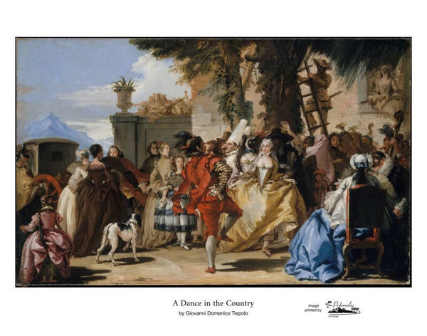 "A Dance in the Country" by Giovanni Domenico Tiepolo - 11x14 reproduction print