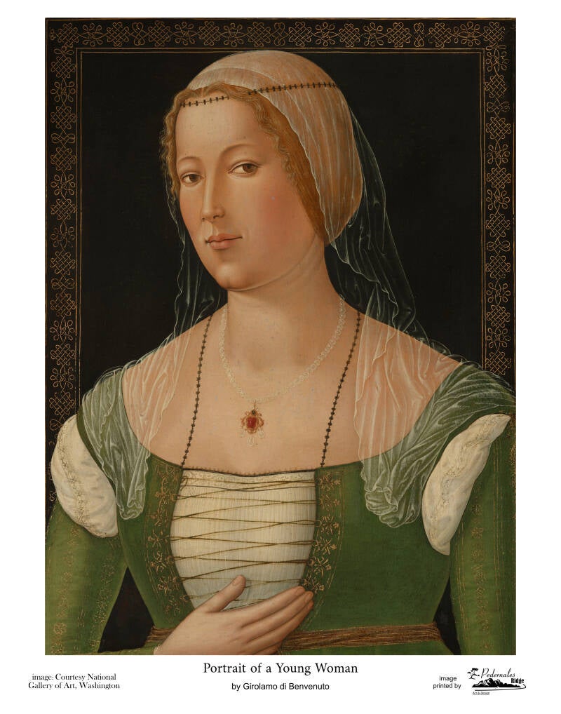 "Portrait of a Young Woman" by Girolamo di Benvenuto