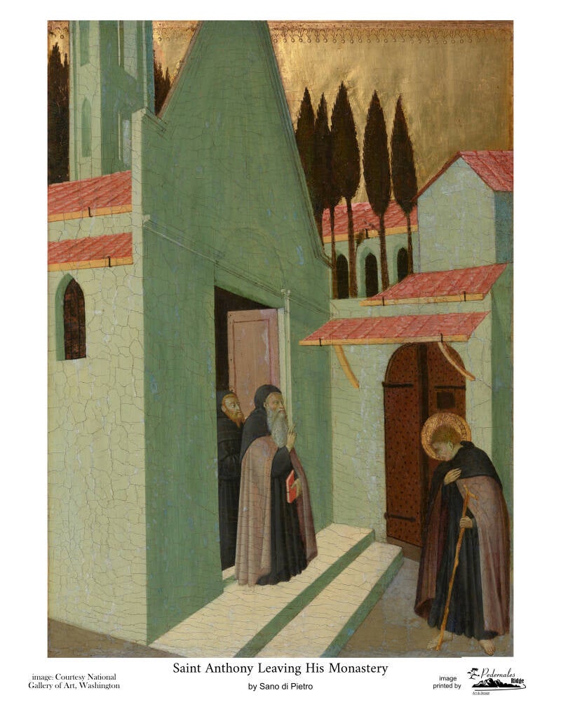 "Saint Anthony Leaving His Monastery" by Sano di Pietro