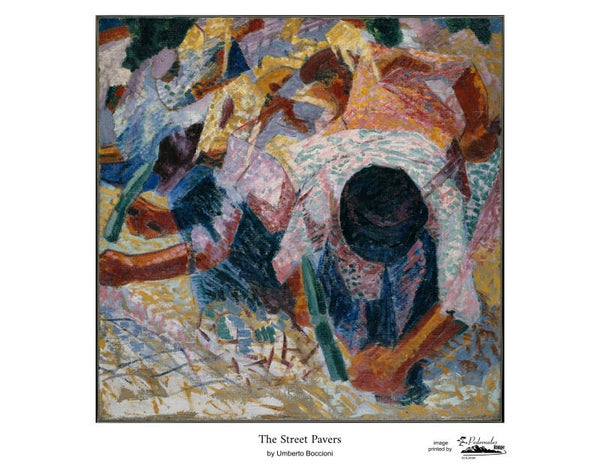 "The Street Pavers" by Umberto Boccioni - 11x14 reproduction print