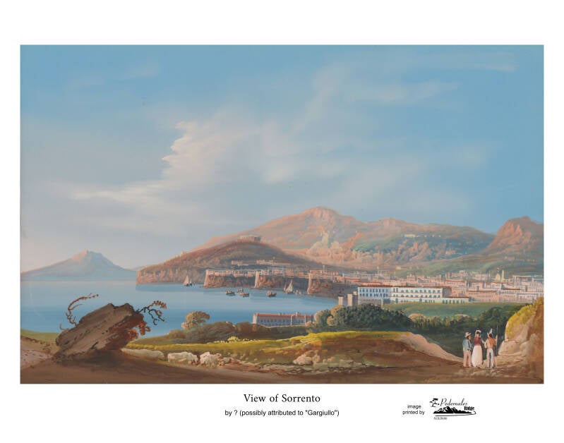 "View of Sorrento" by (possibly attributed to "Gargiullo")