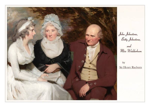 Fine Art Greeting Card 5 x 7 "John Johnstone, Betty Johnstone, and Miss Wedderburn" by Sir Henry Raeburn - Scottish