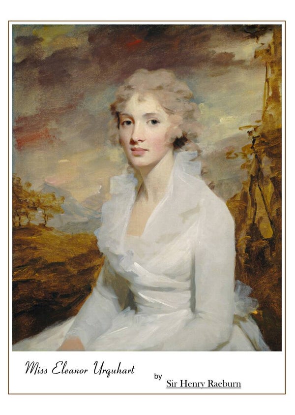 Fine Art Greeting Card 5 x 7 "Miss Eleanor Urquhart" by Sir Henry Raeburn - Scottish