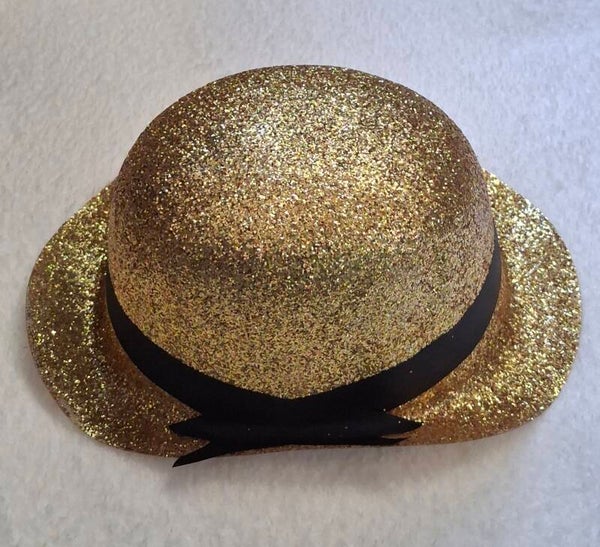 #A28 - Goud glitter bolhoedje