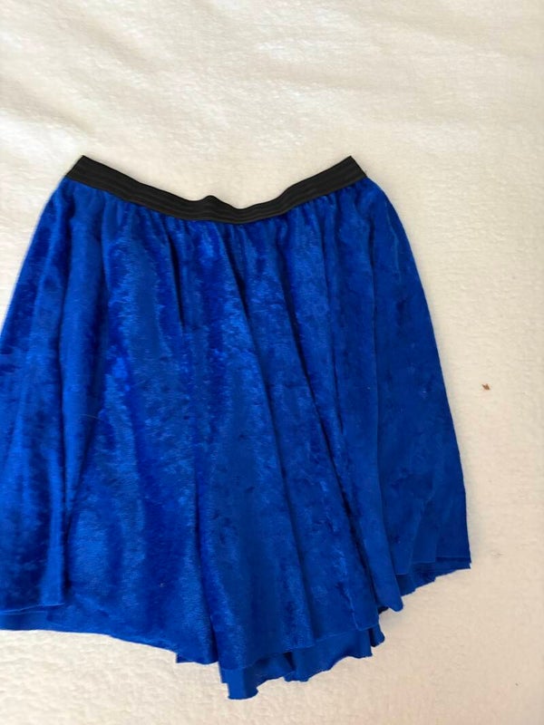 #B9 - Blauw velourse rok