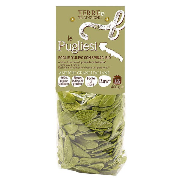 Pasta foglie d'ulivo con spinaci - Terre e Tradizioni - 7565 - *1046