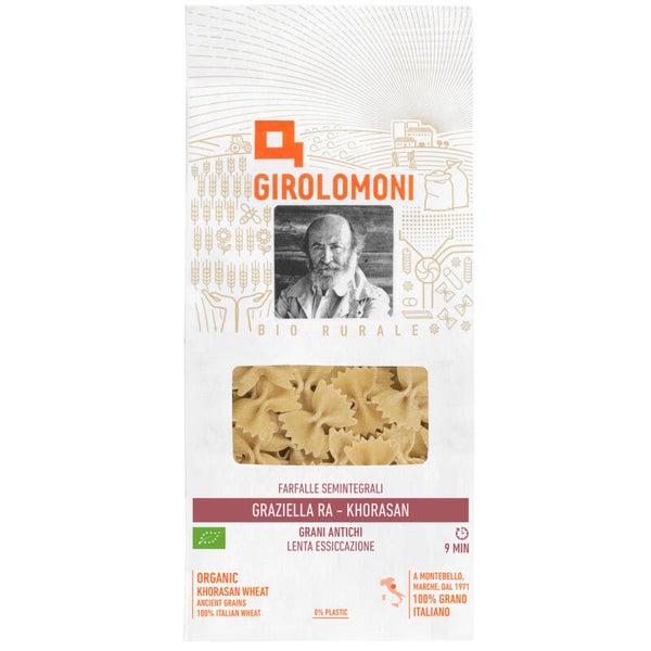 Farfalle semintegrali di Khorasan Graziella Ra - Girolomoni - 28809 - *1042