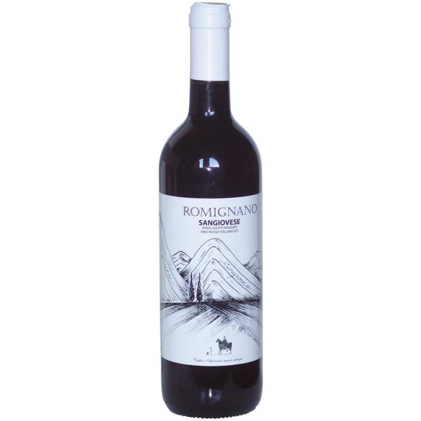 Vino Rosso Toscano IGT Sangiovese senza solfiti aggiunti - Romignano - 32156 - *1145 Vegan