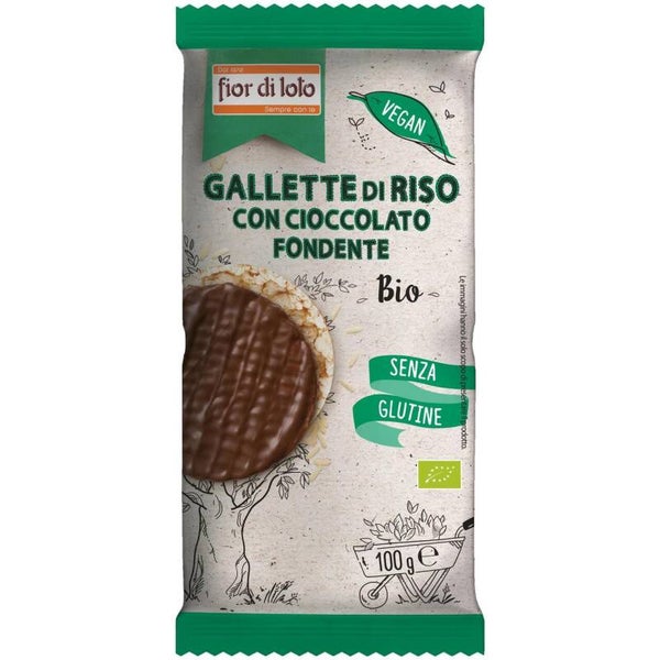 Gallette di Riso con Cioccolato Fondente - Fior di Loto - 41621 - *1032