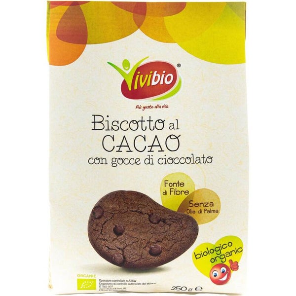 Biscotto al cacao con gocce di cioccolato - Vivibio - 310065 - *1021