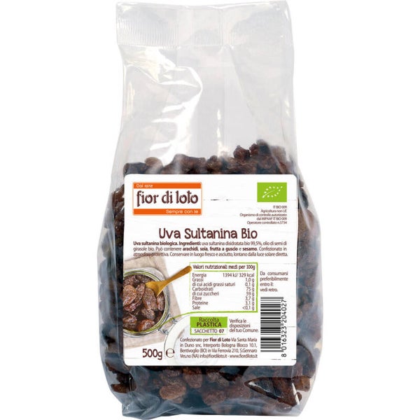 Uvetta Sultanina 500gr - Fior di Loto - 702401 - *119