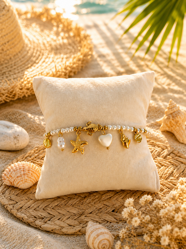 Bracelet été acier doré