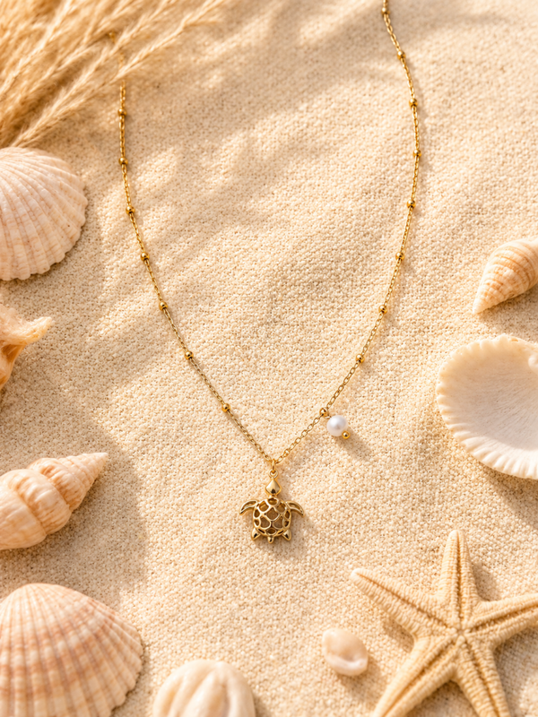 Collier tortue doré