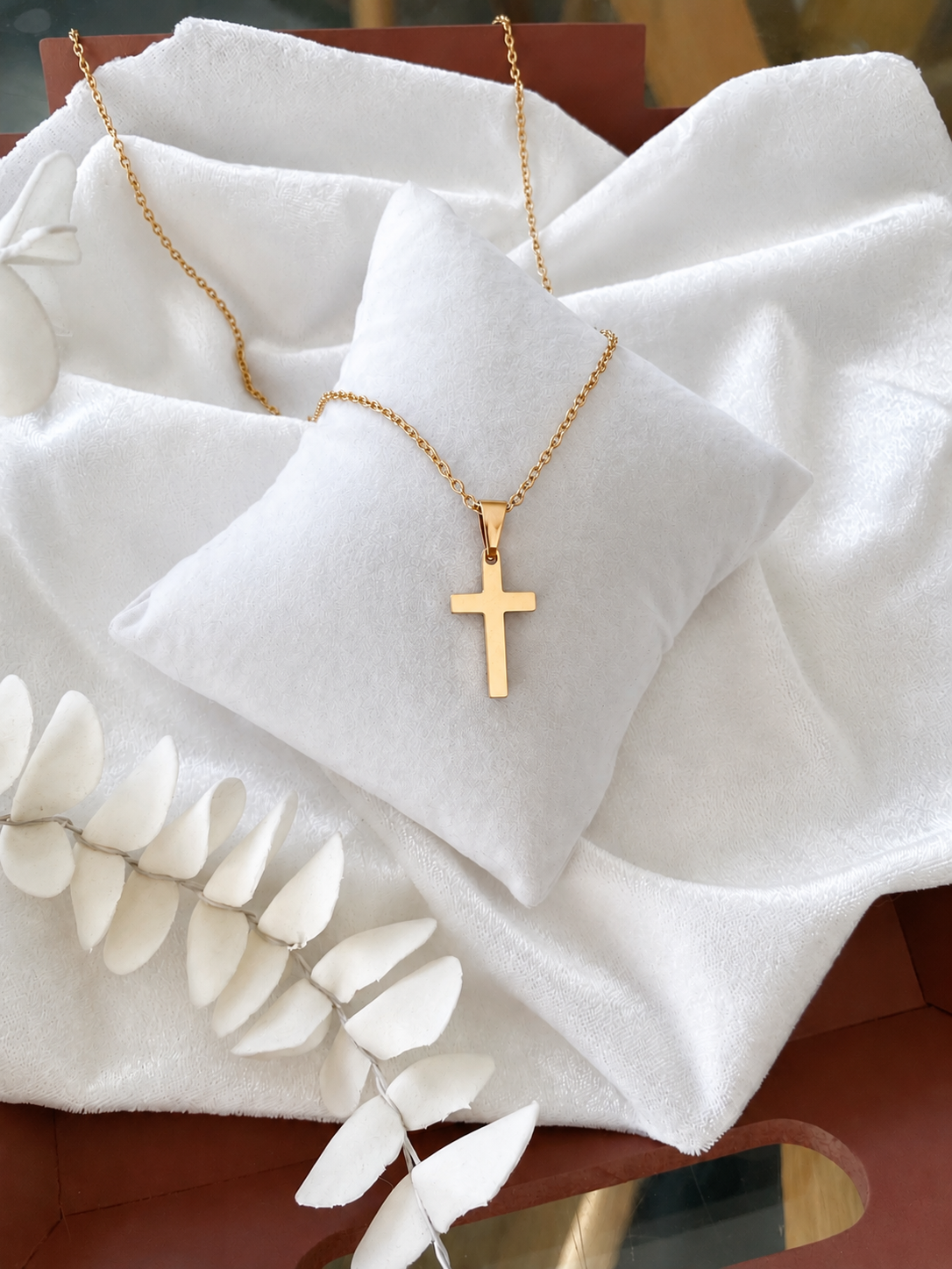 Collier acier inoxydable doré