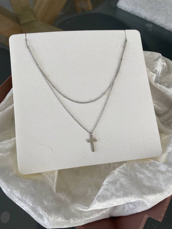 Collier acier inoxydable argenté