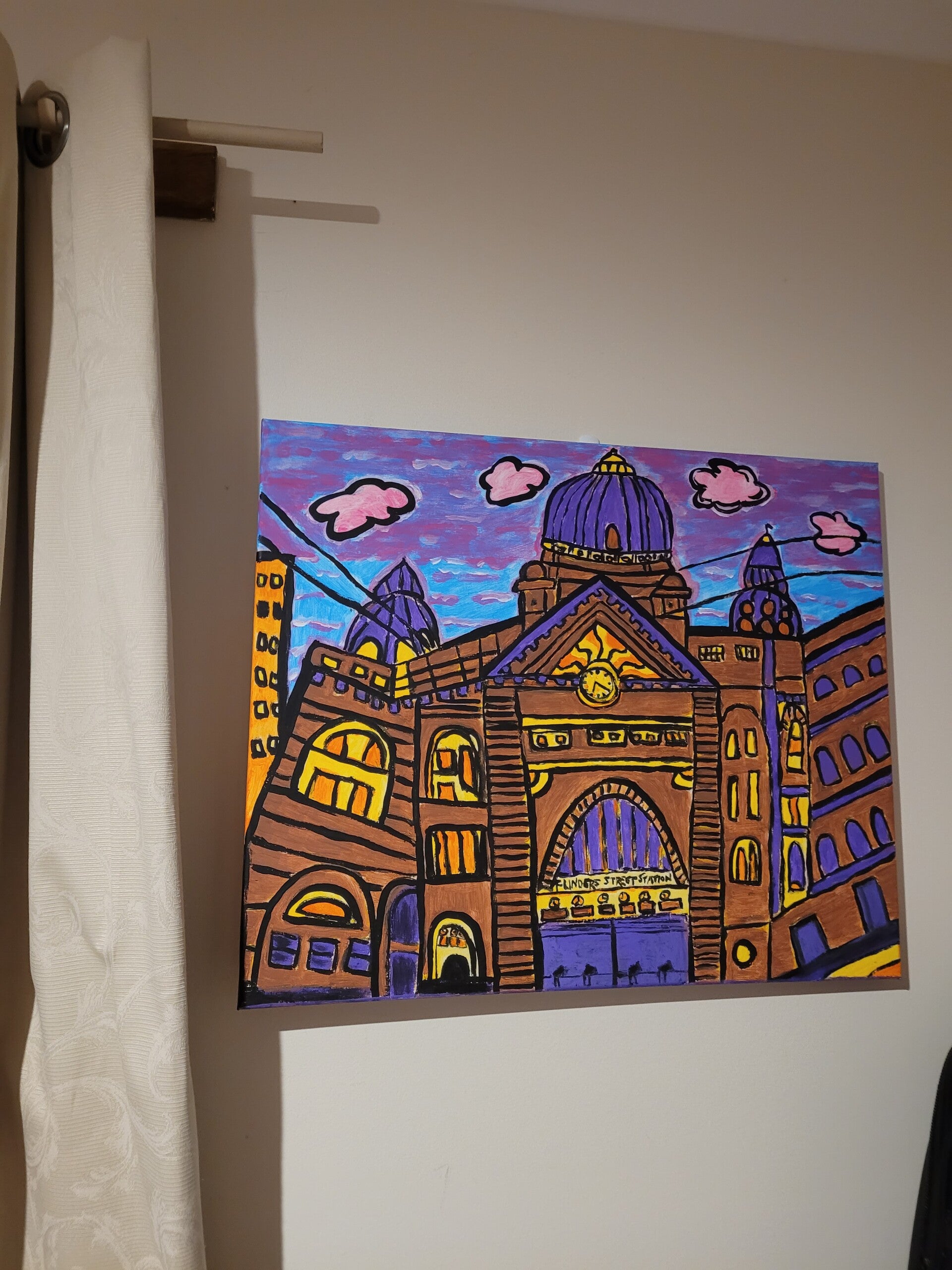 Flinders Street Station (canvas painting) 61 x 50cm