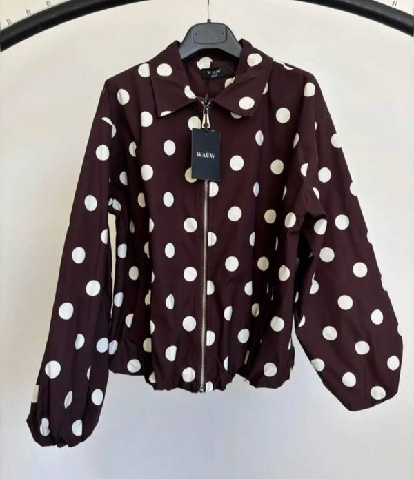 Polka Dots Jas Bruin