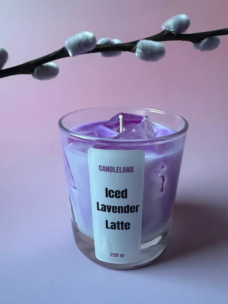 Kaars met ijsblokjes gelwax