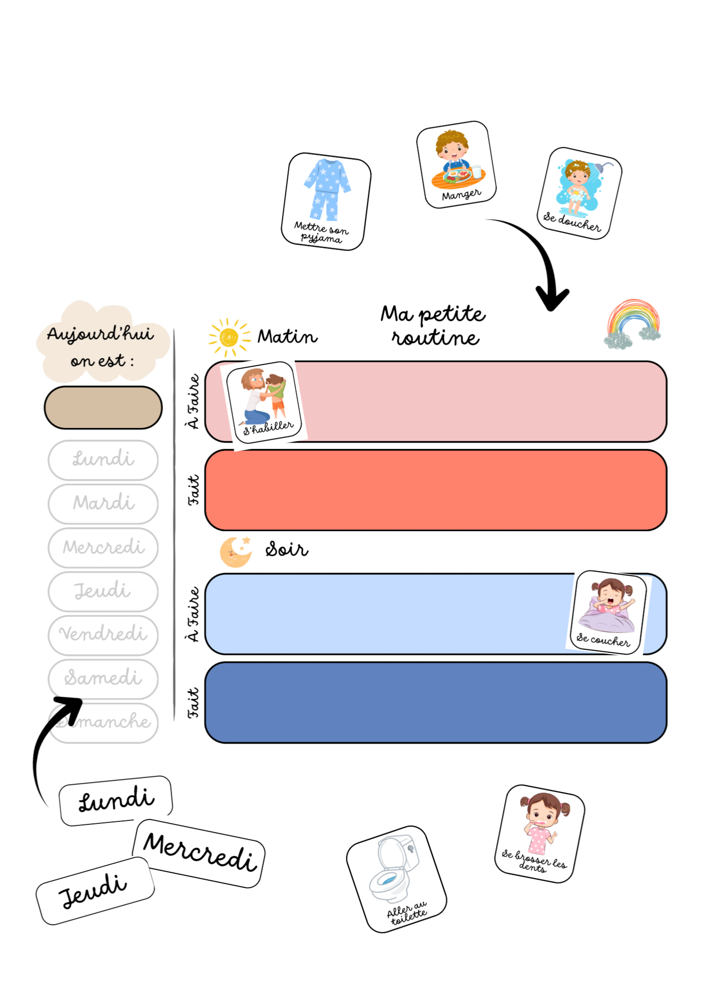 Routine quotidienne + Jours de la semaine