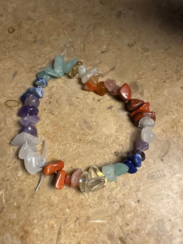 Moon stone bracelet with coconut spacers