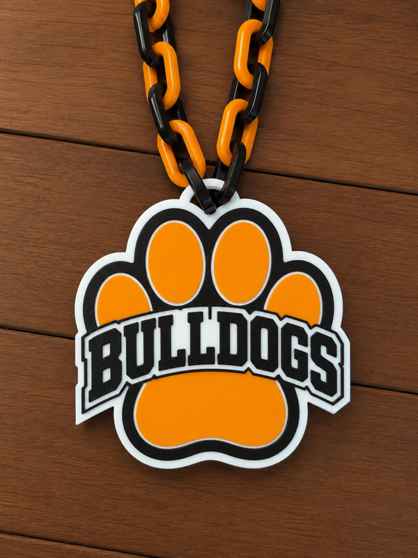 Bulldogs Paw Print (white)