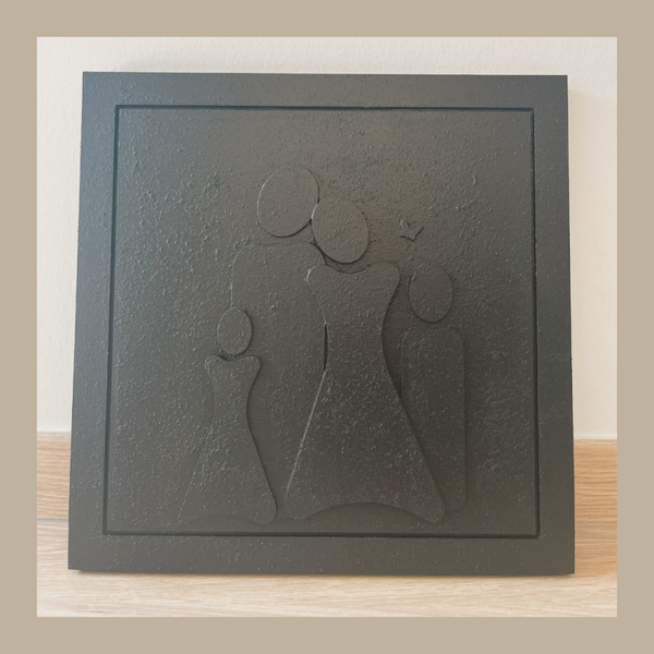 Gezin van 4 met vlinder