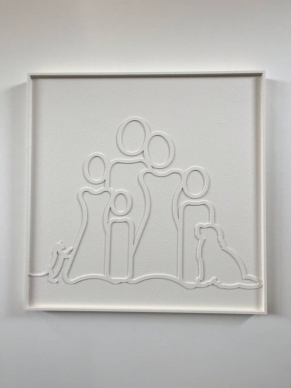 Gezin van 5 met hond en kat