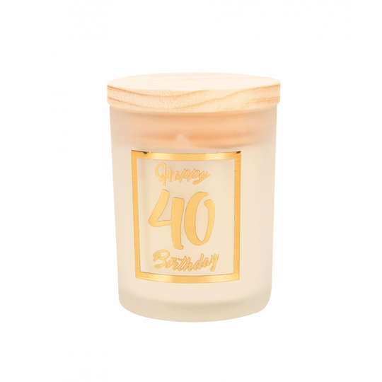 Small scented candles gold/white - 40 years