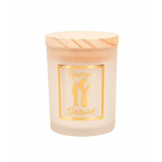 Small scented candles gold/white - 18 years