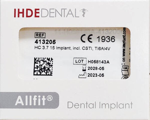Ihde Dental Hexacone Implant  HC 3.7mm