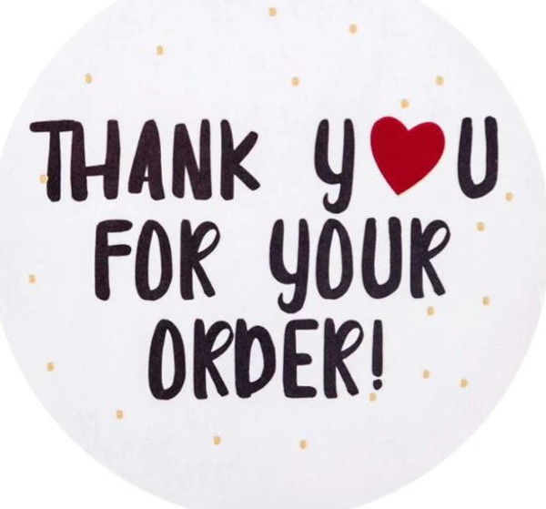 Thank you for your order sticker