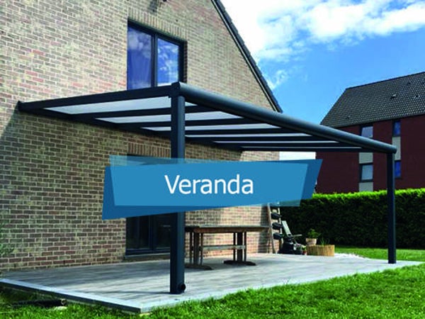 Aluminium terrasoverkapping 506 cm breed.