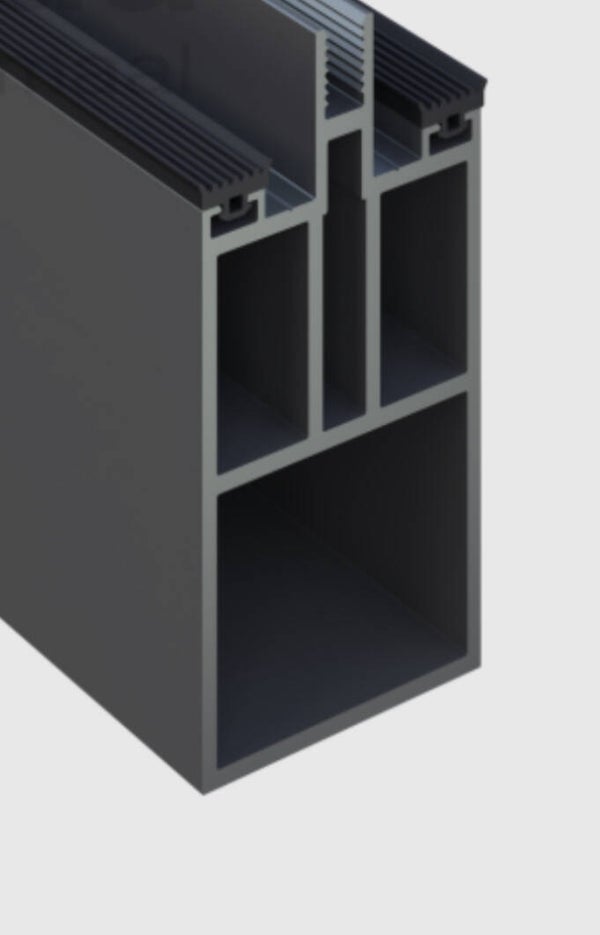 Zwart rubber voor aluminium profielen terrasoverkapping