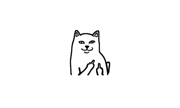 Cat middlefinger sticker