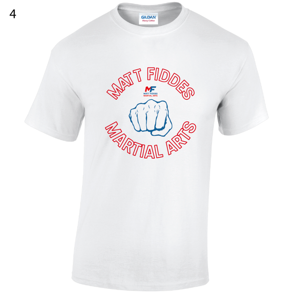 MF Premier Range – Tshirt (Punch Logo – Centre) – White
