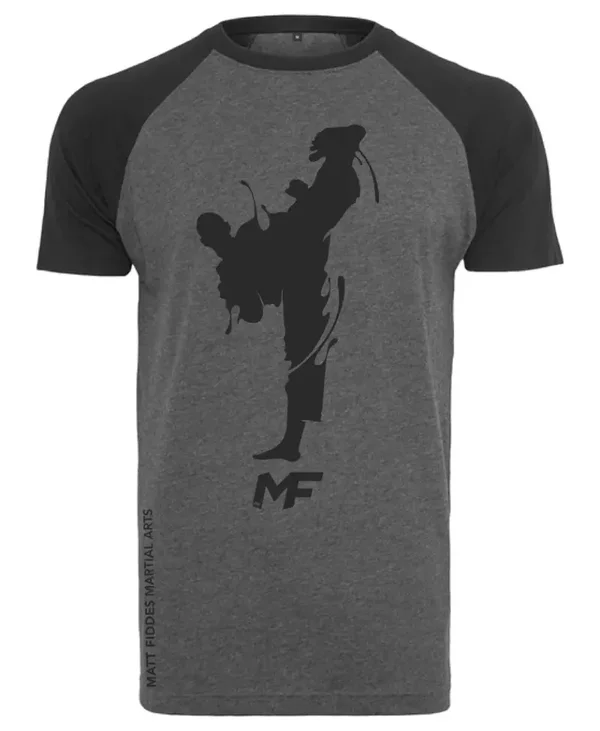 Contrast sleeve T-shirt action shot