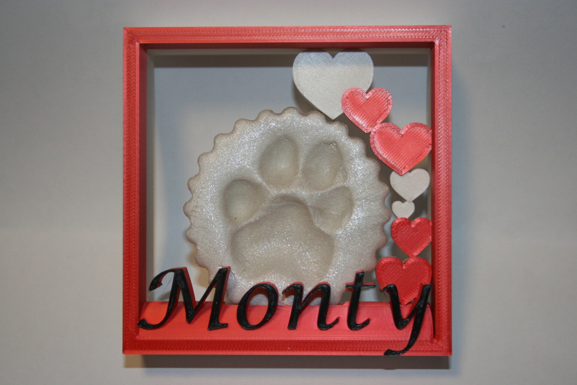 Pet Memorandum - paw print not incl.