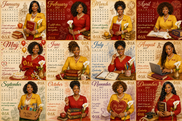 Themed desk mat calendar