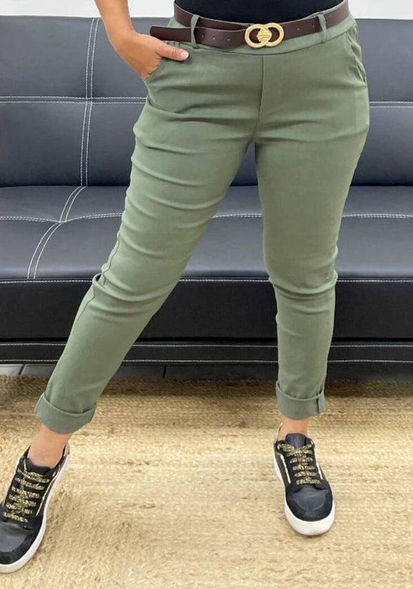 💚Pantalon kaki avec ceinture💚