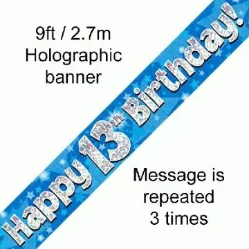 13th birthday banner