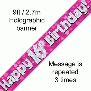 16th birthday banner